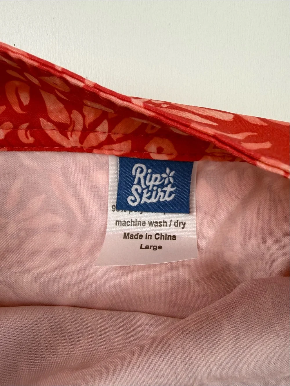 RipSkirt Hawaii Wrap Skirt Large Length 1 Pink Adjustable Beach Swim Cover